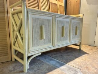 Blonde Bamboo & Cane Credenza, Cabinet, Changing Table, Media Center