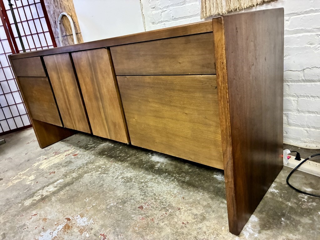 Walnut Record Cabinet, Office Credenza by Boline - Image 2