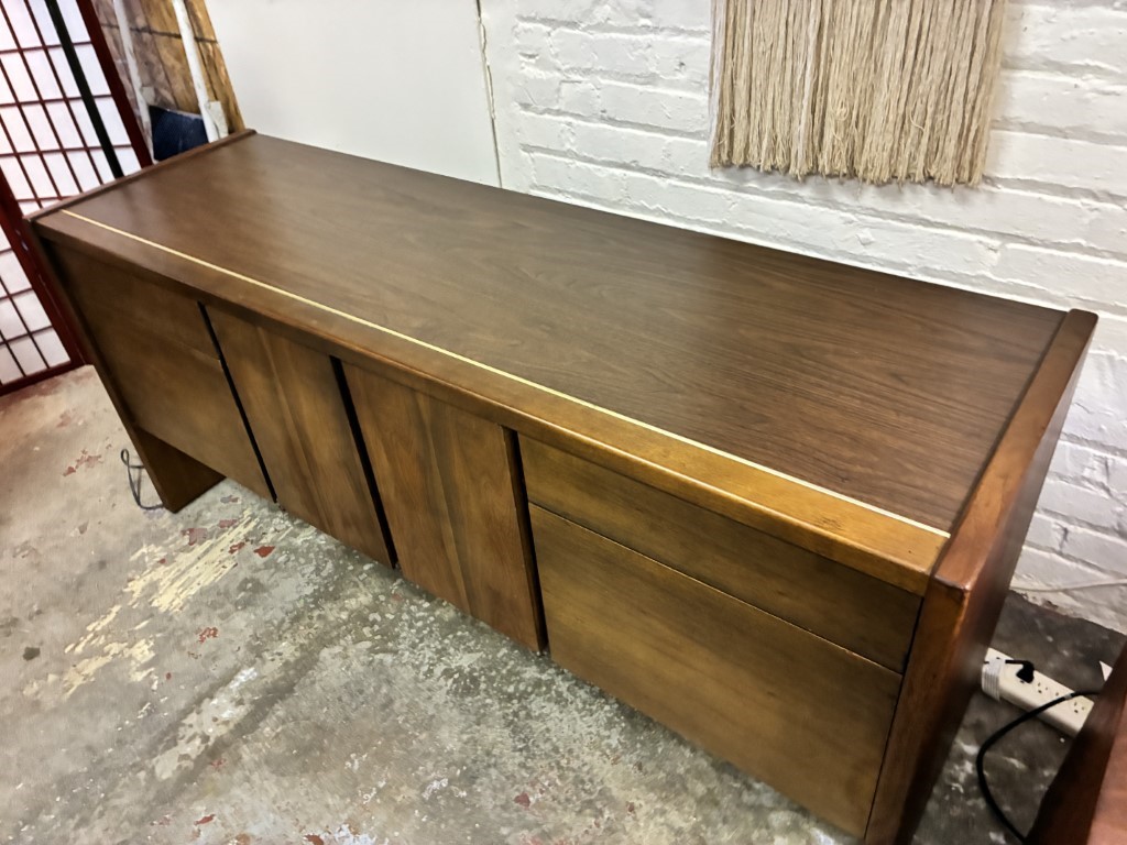 Walnut Record Cabinet, Office Credenza by Boline - Image 4
