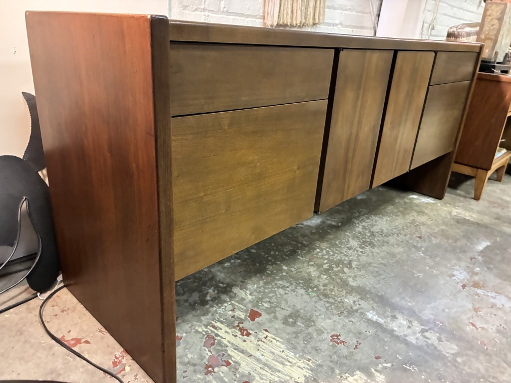 Walnut Record Cabinet, Office Credenza by Boline