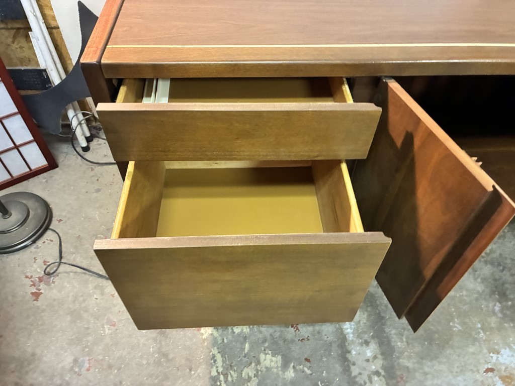Walnut Record Cabinet, Office Credenza by Boline - Image 7