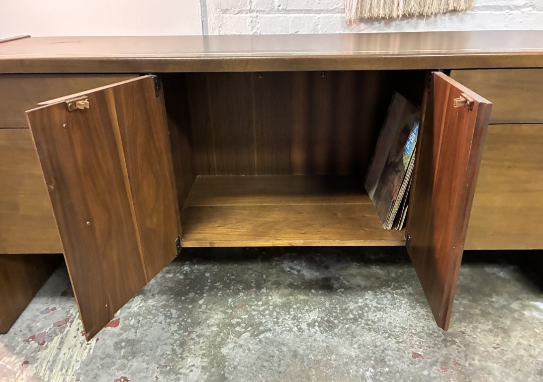 Walnut Record Cabinet, Office Credenza by Boline - Image 8
