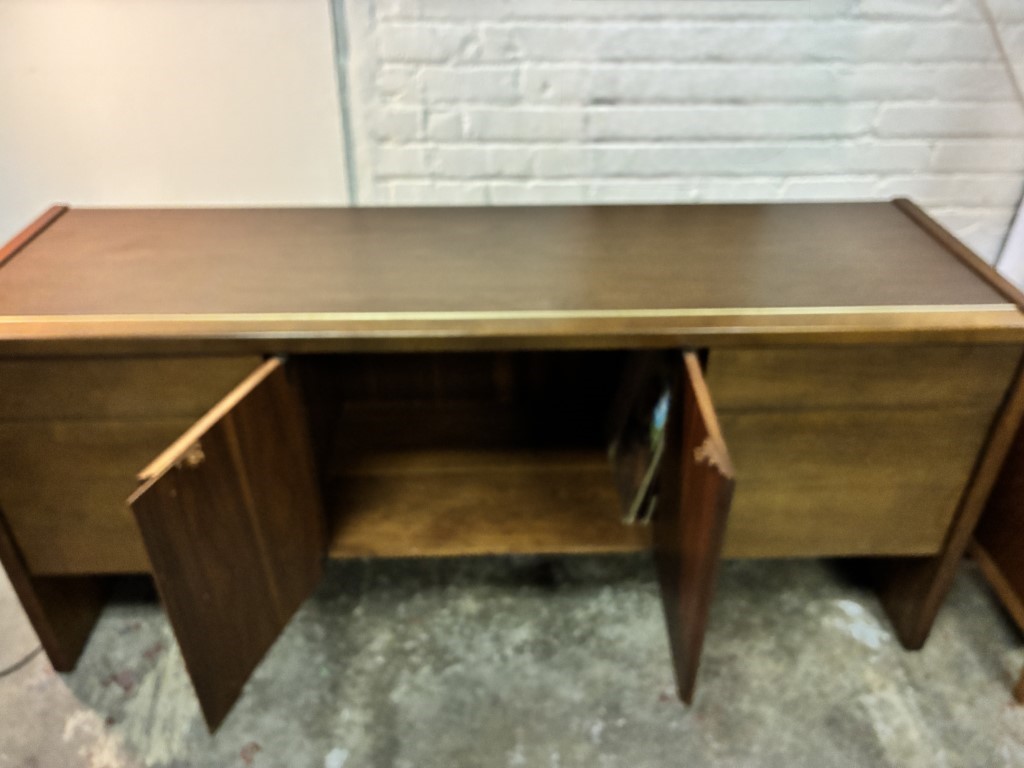 Walnut Record Cabinet, Office Credenza by Boline - Image 9