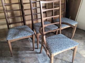 4 Oak Vintage Mid Century Dining Chairs by Niels Koefoed