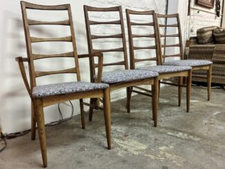 4 Oak Vintage Mid Century Dining Chairs by Niels Koefoed